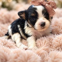 Sunshines Falling in Love Litter HAZEL - Tri-color female Cavapoo puppy in Harrah, Oklahoma from Sunshines Pomeranians & Cavapoos