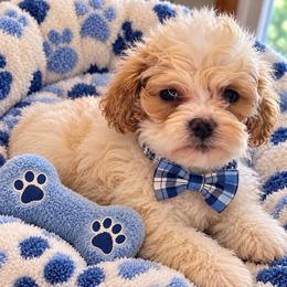 Chewy - Parti male Goldendoodle puppy in Cumberland, Rhode Island from minigoldendoodlesofRI