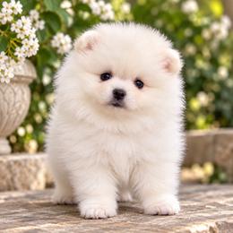 Snowball - White male Pomeranian puppy in Grand Prairie, Texas from D’ Pomlovers