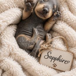 Sapphire - Blue and tan female Dachshund puppy in Hudson, Michigan from Mittentail Kennel Miniature Dachshunds & Australian Shepherds