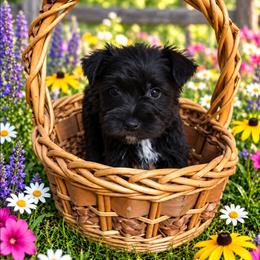 Cocoa Krispies - Black male Miniature Schnauzer puppy in Allison, Iowa from Firefly Stables