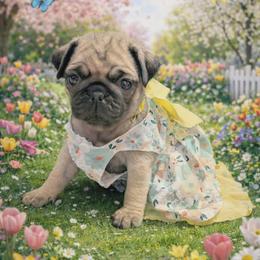 Cookie - Fawn female Pug puppy in Winter Haven, Florida from Lisa's Pugalicious Pugs