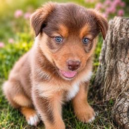 Wynonna -Red Tri - Red tri-color female Australian Shepherd puppy in Hugo, Colorado from Frying Pan Ranch Australian Shepherds