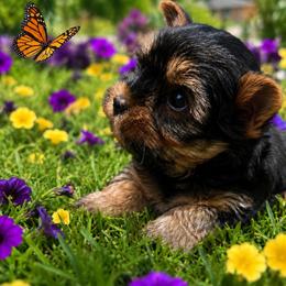Juliet - Black and tan female Yorkshire Terrier puppy in Parma Heights, Ohio from ANGELHEARTS YORKIES and yorkie darlings