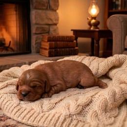 Lucas - Ruby male Cavalier King Charles Spaniel puppy in Pennsylvania from Julie's Cavalier King Charles Spaniels