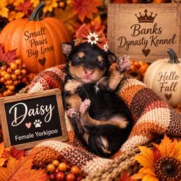 Daisy - Black and tan female Yorkipoo puppy in Gastonia, North Carolina from Banks Dynasty Kennel