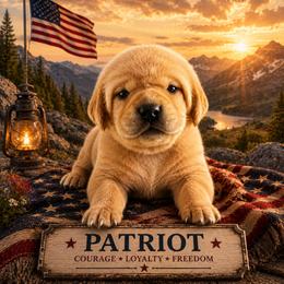 Patriot - Yellow male Labrador Retriever puppy in Cheney, Washington from Loudon's Labradors