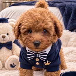 Aymar - Red  male Poodle puppy in Bryn Mawr, Pennsylvania from Main line furry friends