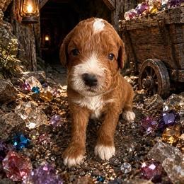 Dopey (7 dwarfs theme) - Red  male Goldendoodle puppy in Ozark, Missouri from Halo Doodles