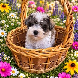 Ravioli - Parti male Miniature Schnauzer puppy in Allison, Iowa from Firefly Stables