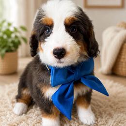 Jake 5203 - Blue merle male Bernedoodle puppy in Ormond Beach, Florida from Florida Coast Doodles