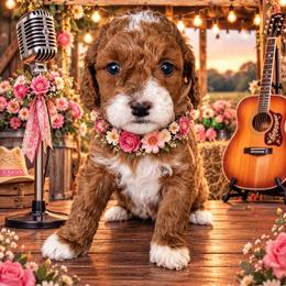 Reba - Red  female Goldendoodle puppy in Ozark, Missouri from Halo Doodles