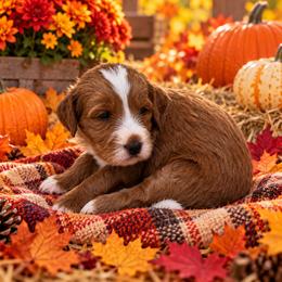 Linus - Red  male Goldendoodle puppy in Casselberry, Florida from My Little Doodle