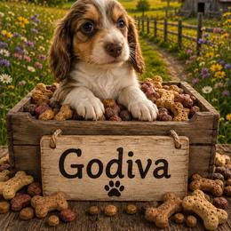 Godiva - Black and cream female Dachshund puppy in Hudson, Michigan from Mittentail Kennel Miniature Dachshunds & Australian Shepherds
