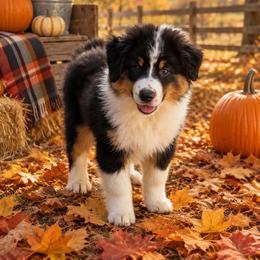 Oakley - Black tri male Miniature American Shepherd puppy in Plant City, Florida from Osborne & Stormborn FL Kennels