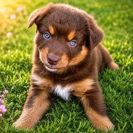 Alan- Red Tri - Red tri-color male Australian Shepherd puppy in Hugo, Colorado from Frying Pan Ranch Australian Shepherds
