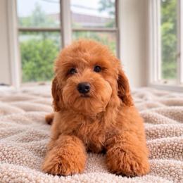 Marina - Red female Aussiedoodle puppy in North Royalton, Ohio from Johnson's Doodles