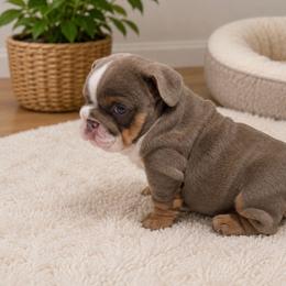 Tina - Lilac tri-color female Bulldog puppy in Bell Gardens, California from G bulldogs
