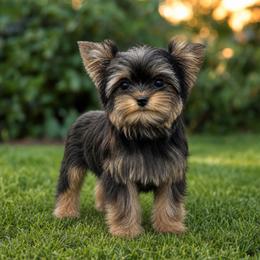 Meeko - Black and tan male Yorkshire Terrier puppy in Lebanon, Kentucky from Mosaic Merle Doodles