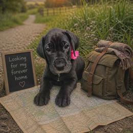 Joyce - Black female Great Dane puppy in Bay City, Michigan from Monarch Danes