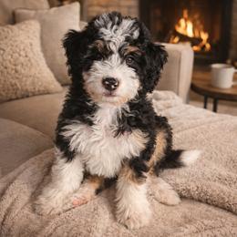 Thor - Tri-color male Bernedoodle puppy in Jackson, Missouri from Pincksten Family Doodles