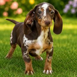 Phoebe - Dapple female Dachshund puppy in Industry, Illinois from KDKs Kennels