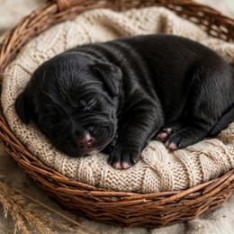Raven - Black female Labrador Retriever puppy in Peru, Indiana from Harvest Moon Farms - Indiana English Cream Golden Retreivers