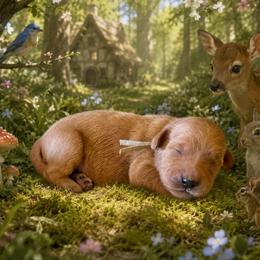 Sneezy- Gray - Apricot male Goldendoodle puppy in Bay City, Texas from Charming Doods Goldendoodles
