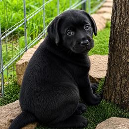 Jeannie - Black female Dilute Retriever puppy in Baldwin City, Kansas from Hedge Lane Labradors