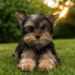Miso - Black and tan male Yorkshire Terrier puppy in Lebanon, Kentucky from Mosaic Merle Doodles