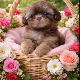 Prada - Liver female Shih Tzu puppy in Burlington, North Carolina from Nancy’s Lil’Shih Tzus