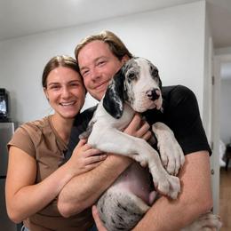 Moon - Mantle merle male Great Dane puppy in Brooksville, Florida from Follow My Lead Great Danes