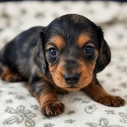 Denali - Dapple male Dachshund puppy in Salem, Oregon from Longdox Mini Dachshunds
