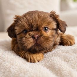 Landon Chocolate - Liver male Shih Tzu puppy in Richmond, Texas from Aleka Shih Tzu