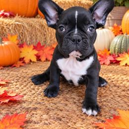 Claussen - Black male French Bulldog puppy in Tampa Bay, Florida from Woodpecker Ridge Pups