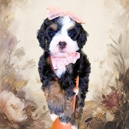 Rosa - Black and white female Bernedoodle puppy in Norcross, Georgia from Teddy Puppies