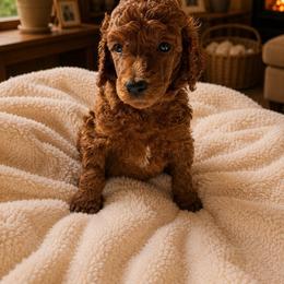 Lambo - Red  female Poodle puppy in Mount Vernon, Illinois from AMC Poodles
