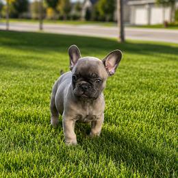 Green Collar - Blue fawn female French Bulldog puppy in Caldwell, Idaho from Idaho French Bulldogs
