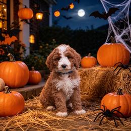 Denver - Red  male Goldendoodle puppy in Roseburg, Oregon from Dbos Furry Friends