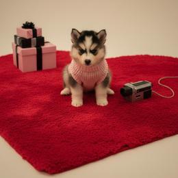 Hart - Black and white male Pomsky puppy in Bucyrus, Missouri from Hill Top Pomskies