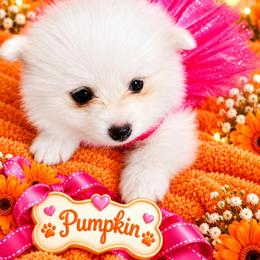 Pumpkin - White female Pomeranian puppy in St. Louis, Missouri from Saint Louis Pomeranian babies