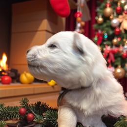 Grey Collar  (Kohl) - White male Berger Blanc Suisse puppy in Rice Lake, Wisconsin from Windswept White Swiss Shepherds