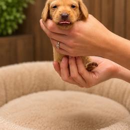 Dark cream girl - Cream female Dachshund puppy in Canby, Oregon from Rainy Day Dachshunds