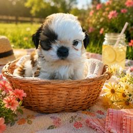 Puppy 2 - Gold and white male Shih Tzu puppy in Pittsboro, North Carolina from Krissy Shih Tzu