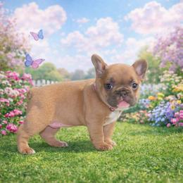 Rosie - Fawn and white female French Bulldog puppy in Lancaster, Ohio from FarmHouse Frenchies