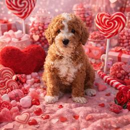 Austyn - Red  male Goldendoodle puppy in Roseburg, Oregon from Dbos Furry Friends