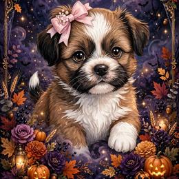 Meadow white - Brindle female Shih Tzu puppy in Temple, Pennsylvania from Kathy Diego's Shih Tzus