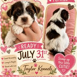 Sweet Parti - Parti female Yorkshire Terrier puppy in Georgia from Taylor Kennels