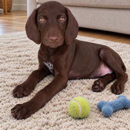 Penny Solid Liver - Liver female German Shorthaired Pointer puppy in Banning, California from ⭐🦆 So Cal on Point GSP'S🇺🇲🇩🇪 lg
