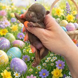Thumper - Chocolate and tan male Shih Tzu puppy in Connersville, Indiana from Royal Blossom Shihtzus